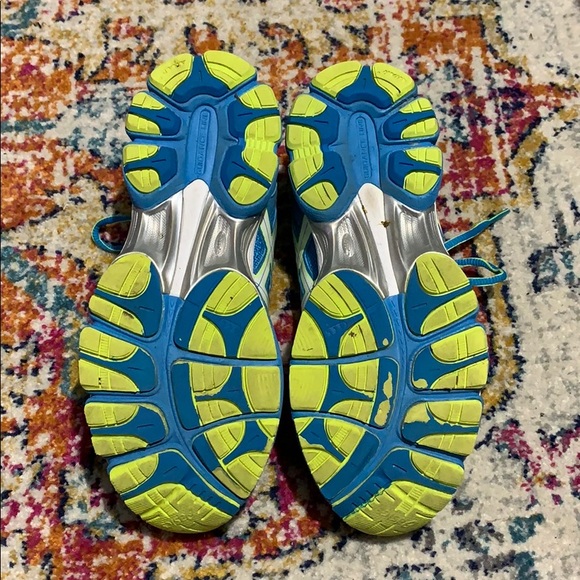 Turquoise and lime running sneakers - Picture 3 of 3